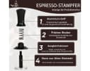 MOPUEA Tamper Kaffee Verdichter 58mm Edelstahl Schwarz Bild 1