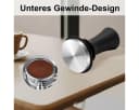 MOPUEA Tamper Kaffee Verdichter 58mm Edelstahl Schwarz Bild 5