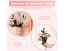 MOPUEA Kunstblumenstrauß Afrikanische Jasminzweige 5 Blumen Rosa Bild 1