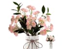 MOPUEA Kunstblumenstrauß Afrikanische Jasminzweige 5 Blumen Rosa Bild 2
