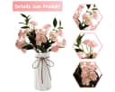 MOPUEA Kunstblumenstrauß Afrikanische Jasminzweige 5 Blumen Rosa Bild 3