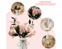 MOPUEA Kunstblumenstrauß Afrikanische Jasminzweige 5 Blumen Rosa Bild 4