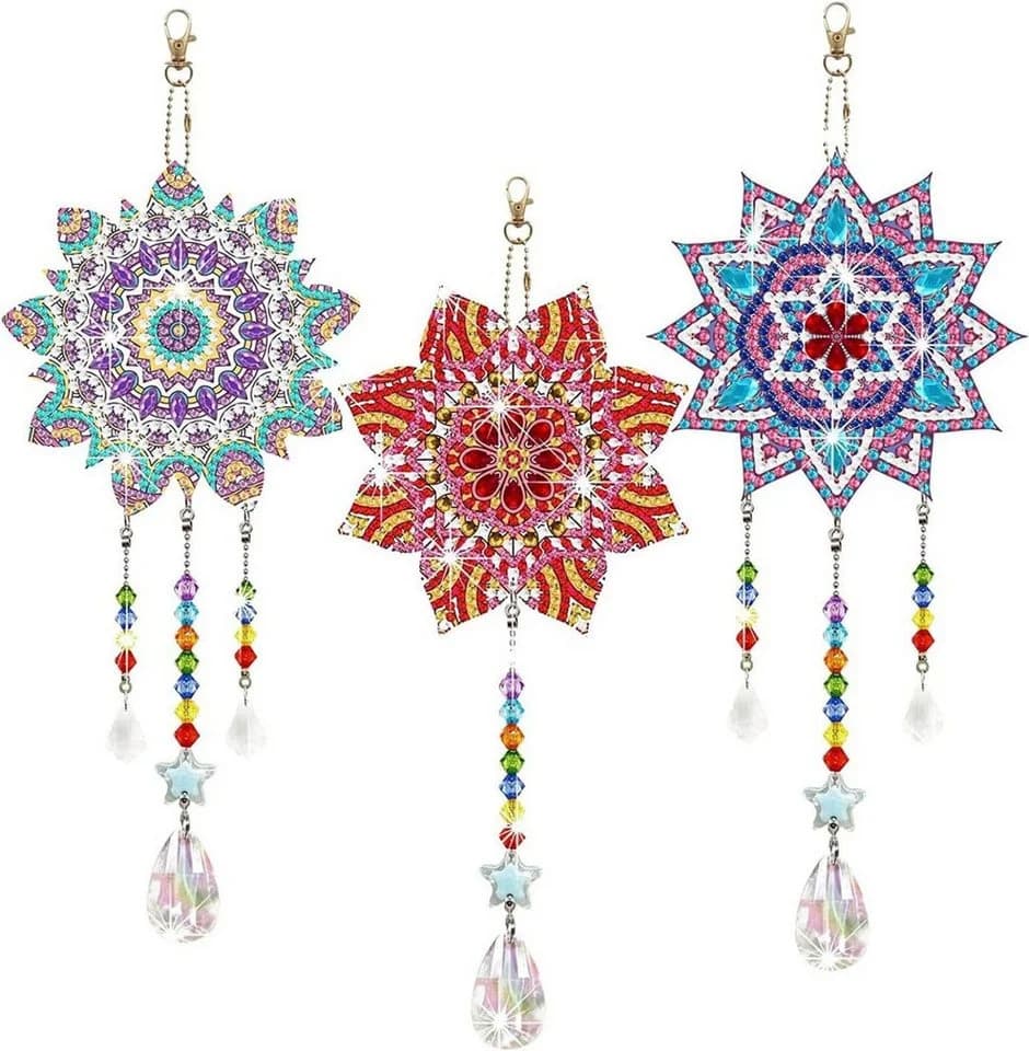MOPUEA 3-in-1 Diamantmalerei Windspiel DIY Set für Mädchen - Bild 2