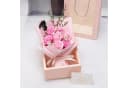 MOPUEA Künstliche Rosen Seifenblumen Strauß Rosa in Geschenkbox Bild 1