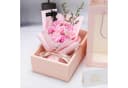 MOPUEA Künstliche Rosen Seifenblumen Strauß Rosa in Geschenkbox Bild 2