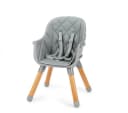 OUNUO Kinderstuhl 6-in-1 mit 5-Punkt-Gurt, Tablett und Ablage Grau Bild 5
