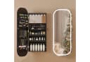 LVSOMT Schmuckschrank LED Oval Schwarz Holzwerkstoff Bild 1