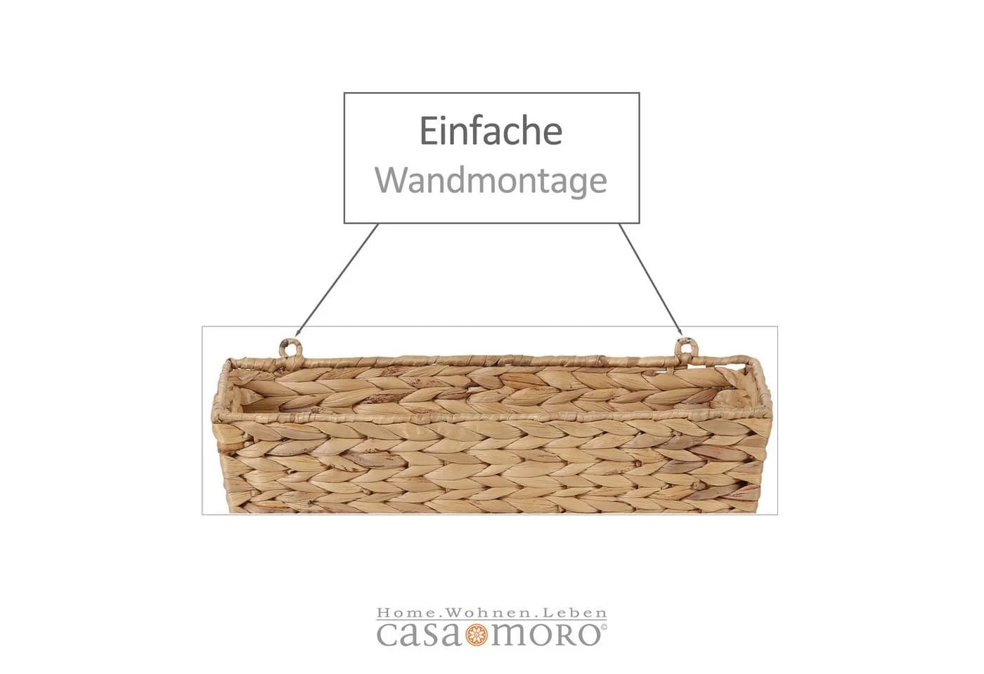 Casa Moro Wandkorb Zella Seegras geflochten 40x16x22 cm - Bild 3