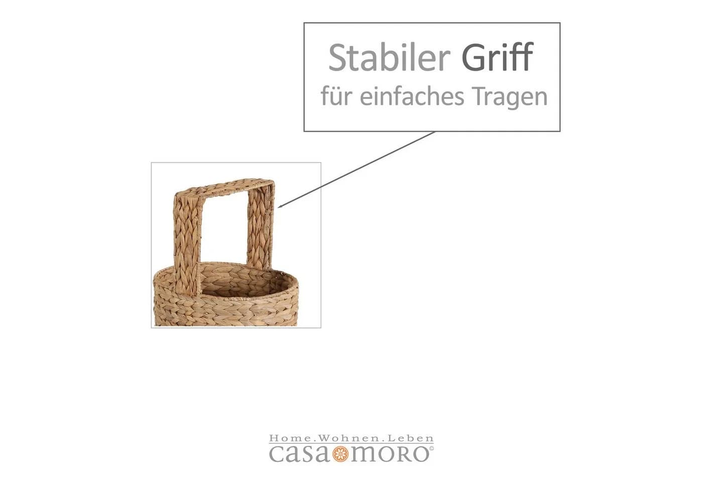 Casa Moro Korbregal Stella 3-fach Seegras Natur - Bild 3