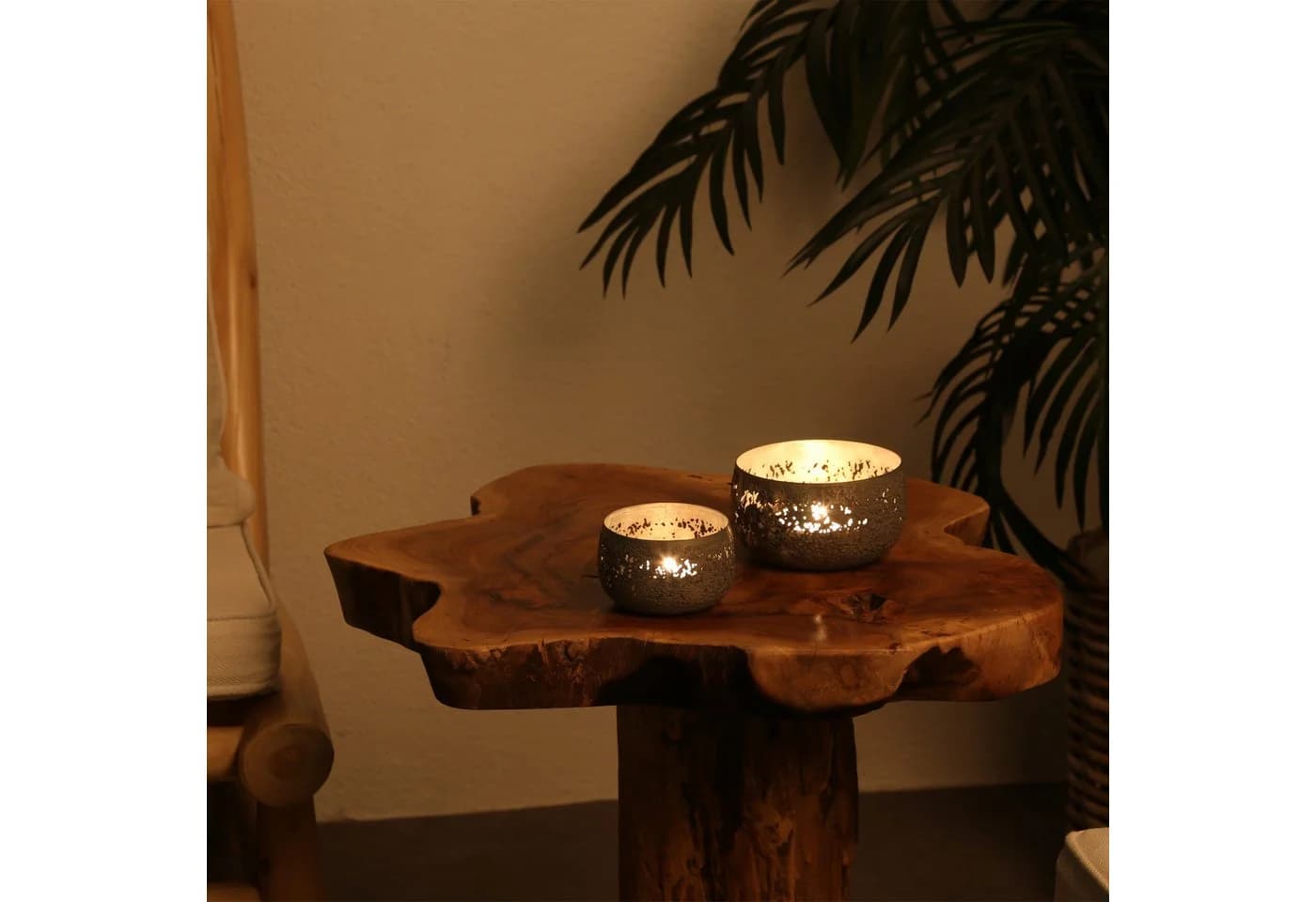 Casa Moro Windlicht 2er Set Teelichthalter Bronze Look Kerzenhalter - Bild 5