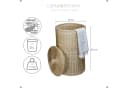 Casa Moro Wäschekorb mit Deckel 50L Rattan Rund Natur Bild 1