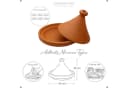 Casa Moro Tajine Schmortopf 34 cm Naturbelassene Lehmerde Bild 3