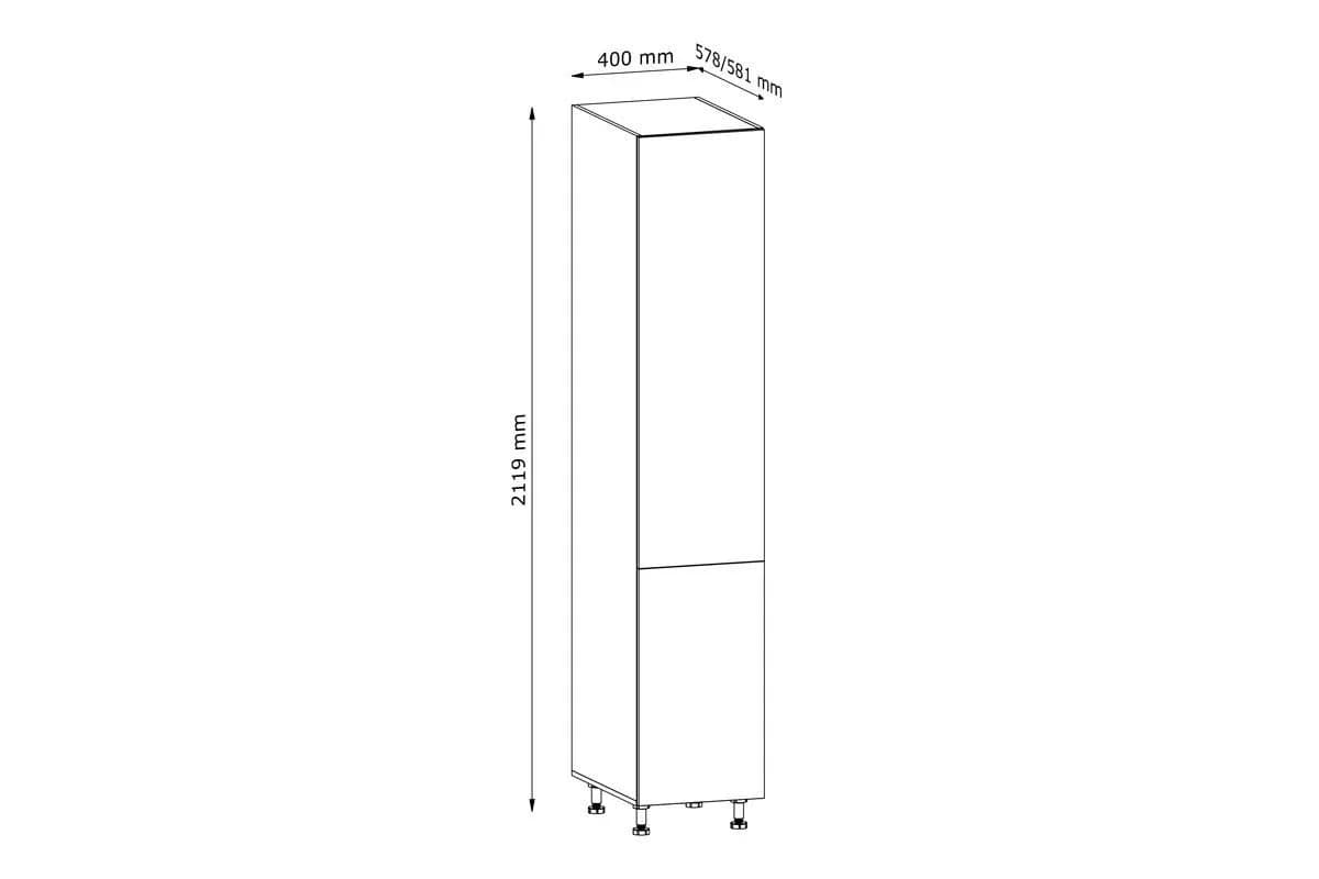 ROYAL24_MARKT Hochschrank Nexa D40SP Grau Modern
