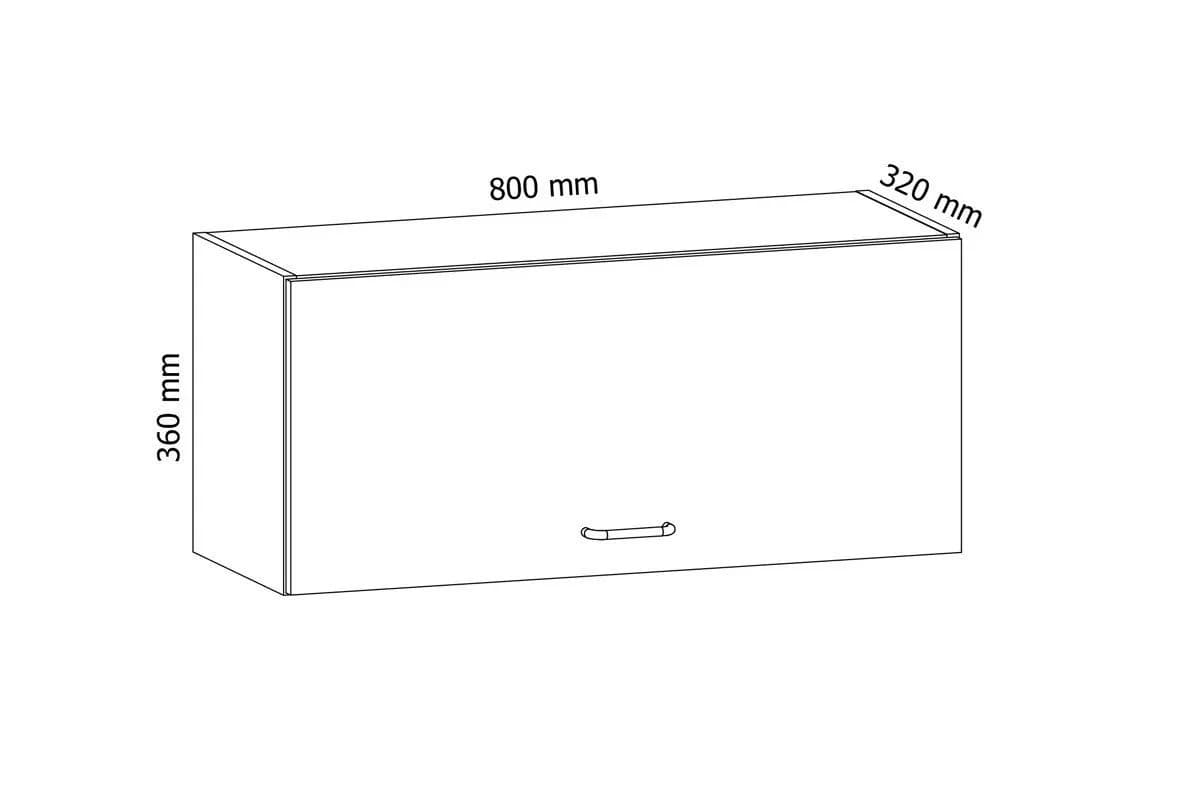 ROYAL24_MARKT Hängeschrank 80 cm Weiß Modern - Bild 3