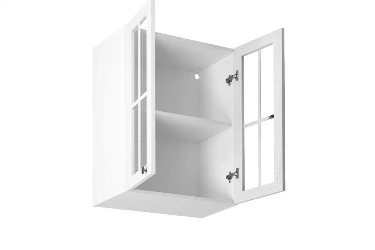ROYAL24_MARKT Glashängeschrank Weiß Glas 2-Türig