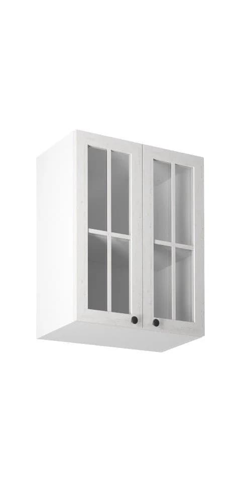 ROYAL24_MARKT Glashängeschrank Weiß Glas 2-Türig - Bild 2