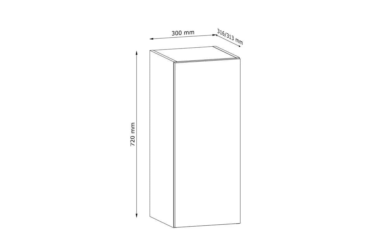ROYAL24_MARKT Hängeschrank Grau Modern Selbstschließend - Bild 5