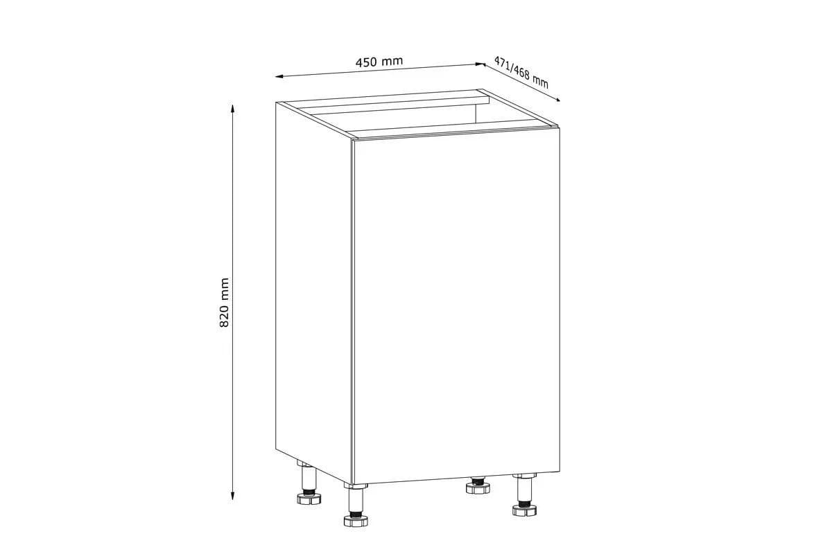 ROYAL24_MARKT Unterschrank Nexa D45 Modern Beige Eiche Push-to-Open - Bild 3
