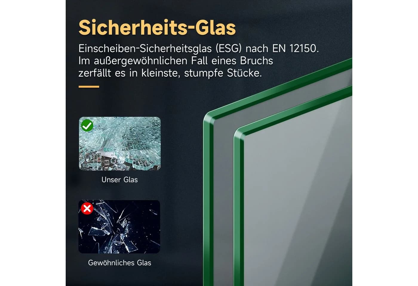 SONNI Eckdusche Eckeinstieg Schiebetüren Schwarz - Bild 4