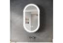 SONNI Badezimmerspiegelschrank Oval mit dreifarbigem Licht, beschlagfrei Bild 1
