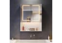 SONNI Spiegelschrank Hängeschrank 60x75cm mit LED und Antibeschlag Bild 1