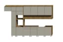 ROYAL24_MARKT Küchenzeile K18-G400 Langen 400 cm Beige/Grau MDF Bild 3