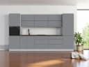 ROYAL24_MARKT Küchenzeile Aspen 360 cm Hochglanz Grau/Weiß Komplett-Set Bild 1