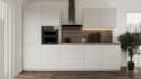 ROYAL24_MARKT Küchenzeile K57-G320 Aspen Hochglanz Grau/Weiß 320 cm Bild 1