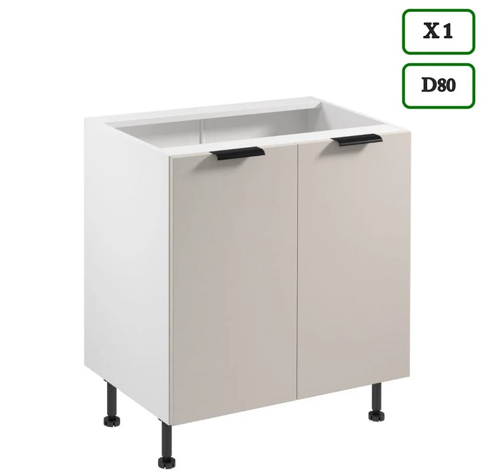 ROYAL24_MARKT Küchenzeile K58-G400 L Weiß/Beige Modern - Bild 5