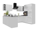 ROYAL24_MARKT Winkelküche Aspen Komplett-Set Grau-Weiß Hochglanz Bild 1