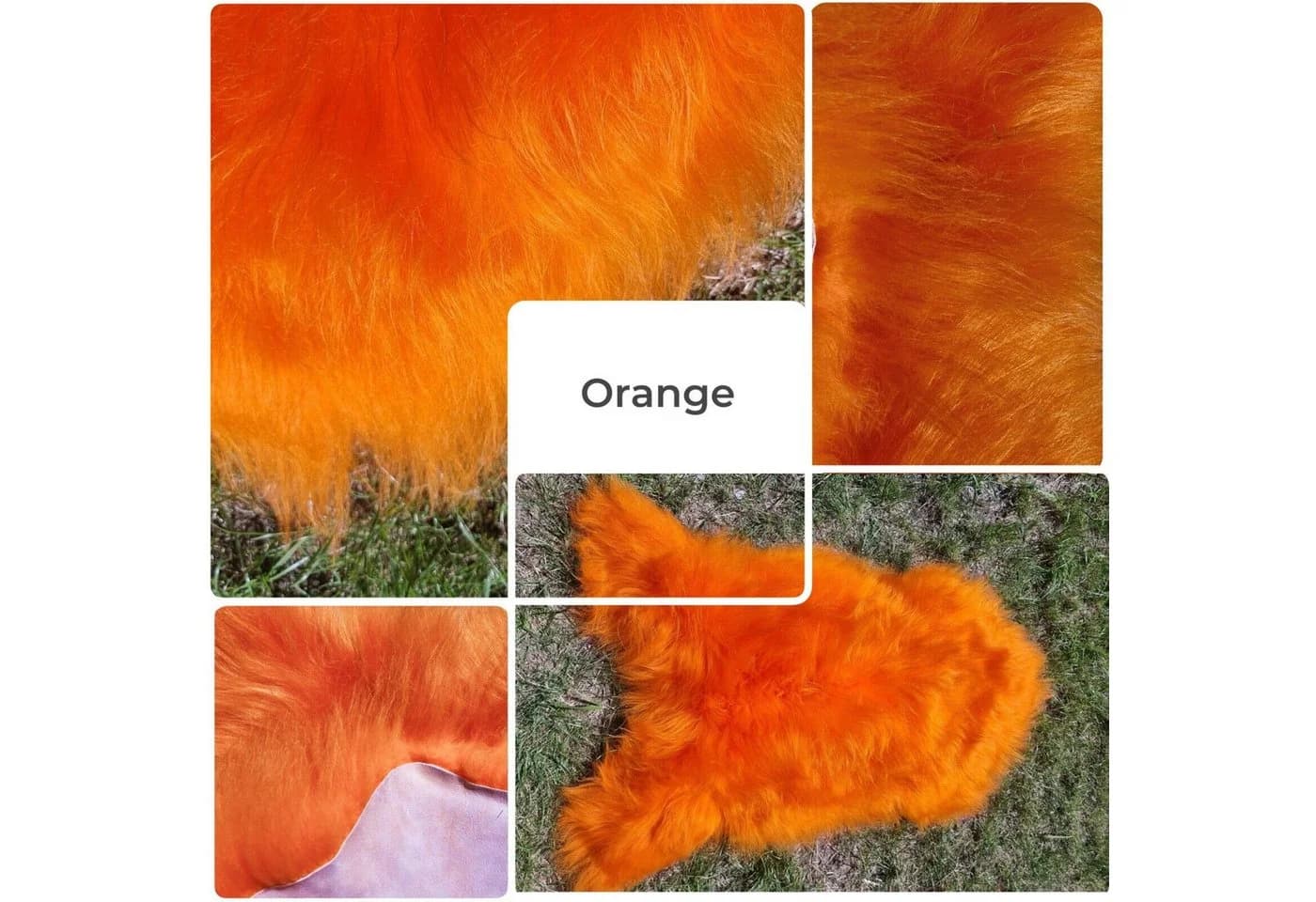 Provellus Fellteppich Premium Island Lammfell Orange Rund - Bild 2