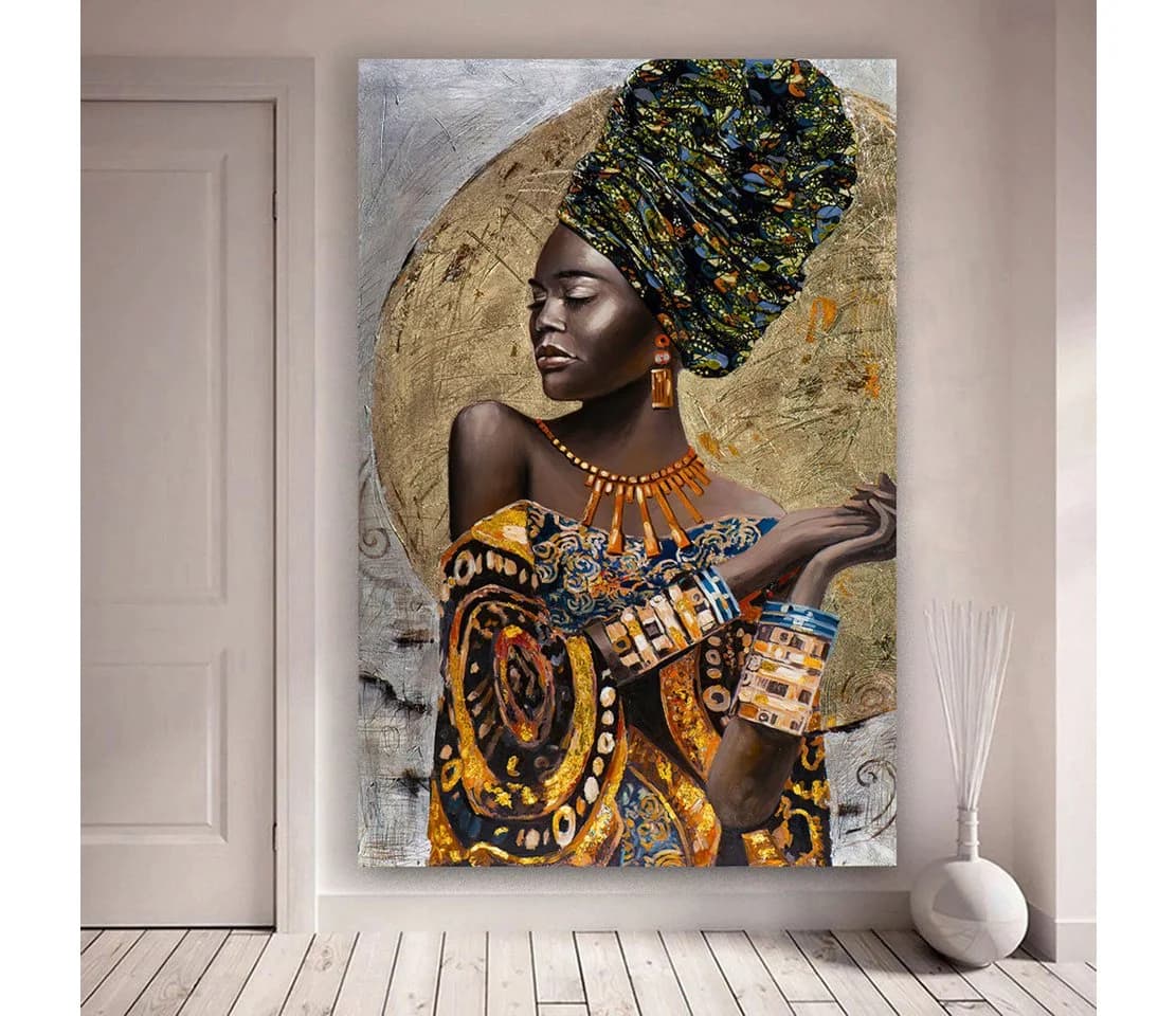 Artedinoi Leinwandbild Afrikanische Frau Colour Style Modern - Bild 3