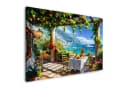 Artedinoi Leinwandbild Mediterrane Terrasse Meerblick Italien Wandbild Bild 2