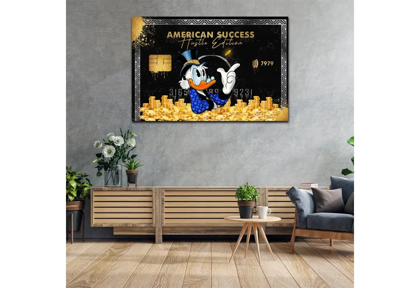Artedinoi Leinwandbild Duck Hustle Pop Art Kunstdruck