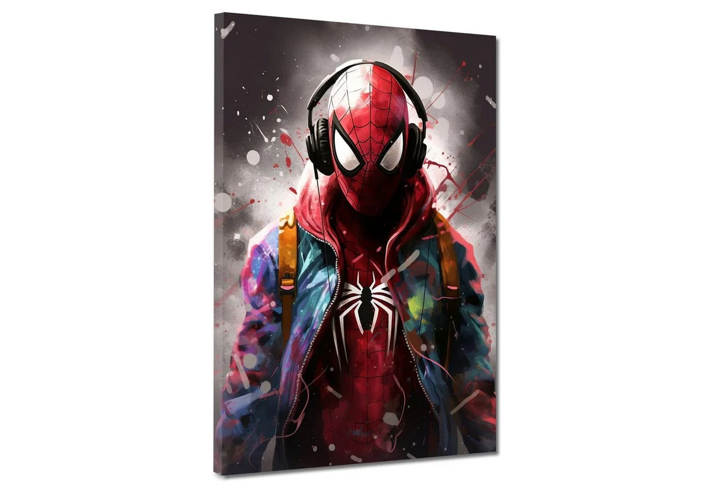 Artedinoi Leinwandbild Spider Man Kopfhörer XL Modernes Wandbild - Bild 2