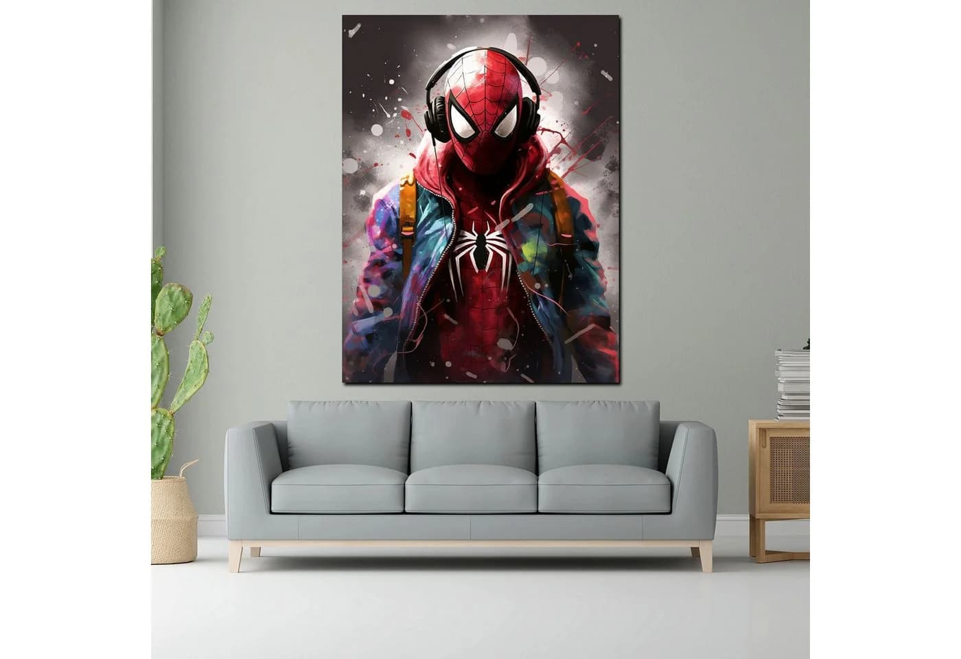 Artedinoi Leinwandbild Spider Man Kopfhörer XL Modernes Wandbild - Bild 3