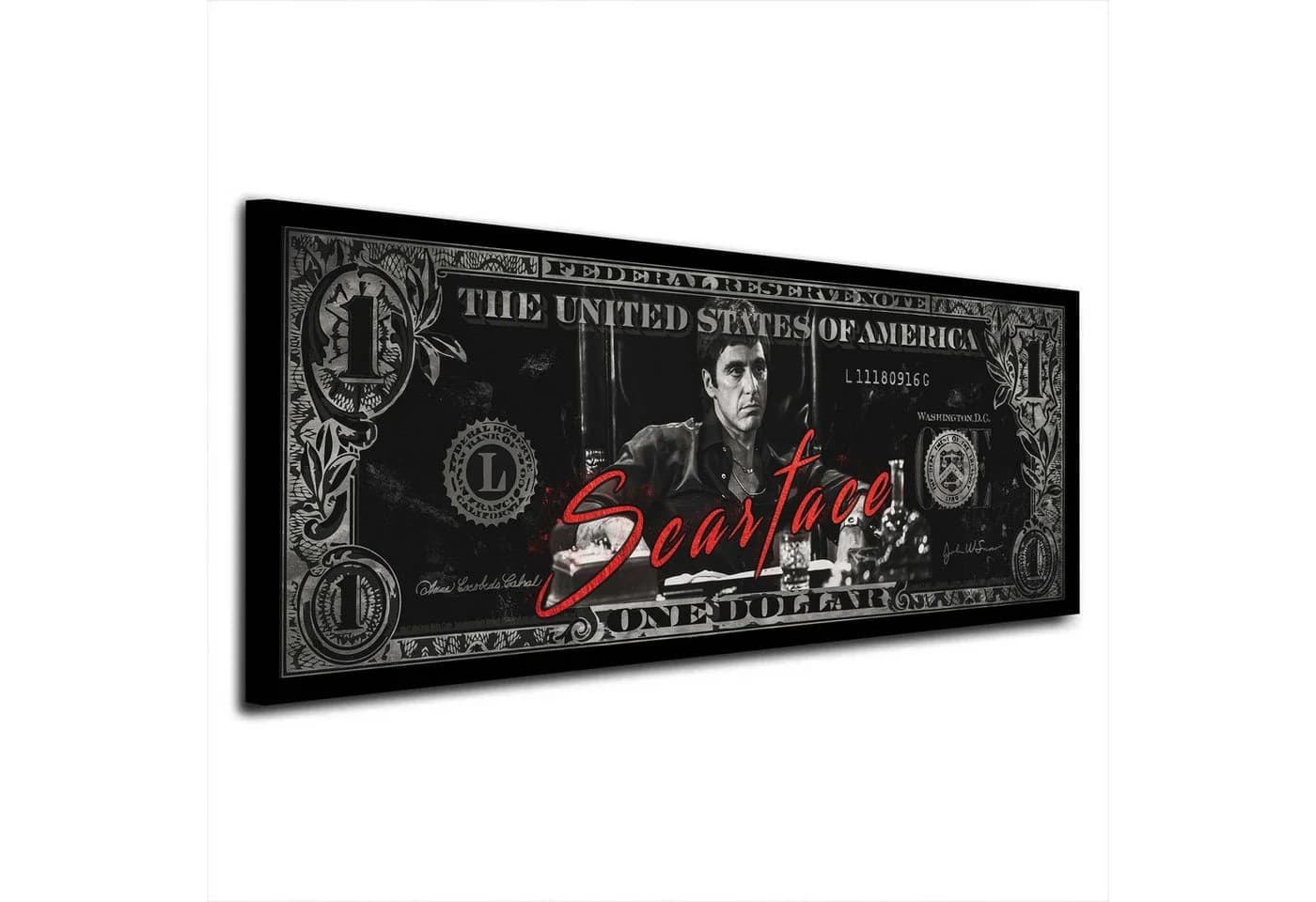 Artedinoi Leinwandbild Pop Art Scarface Film Dollar - Bild 2