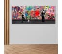 Artedinoi Leinwandbild Street Art Charlie & Albert XL Deko Bild 1