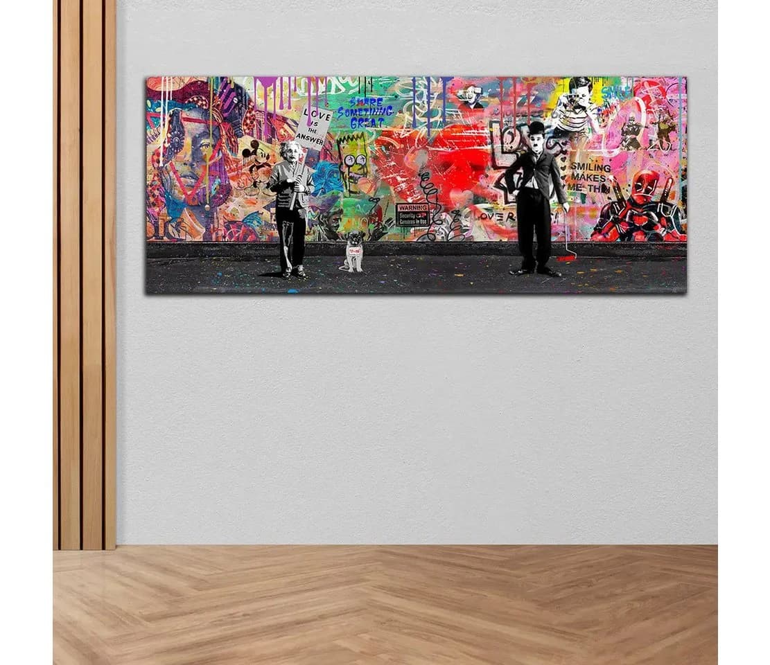 Artedinoi Leinwandbild Street Art Charlie & Albert XL Deko