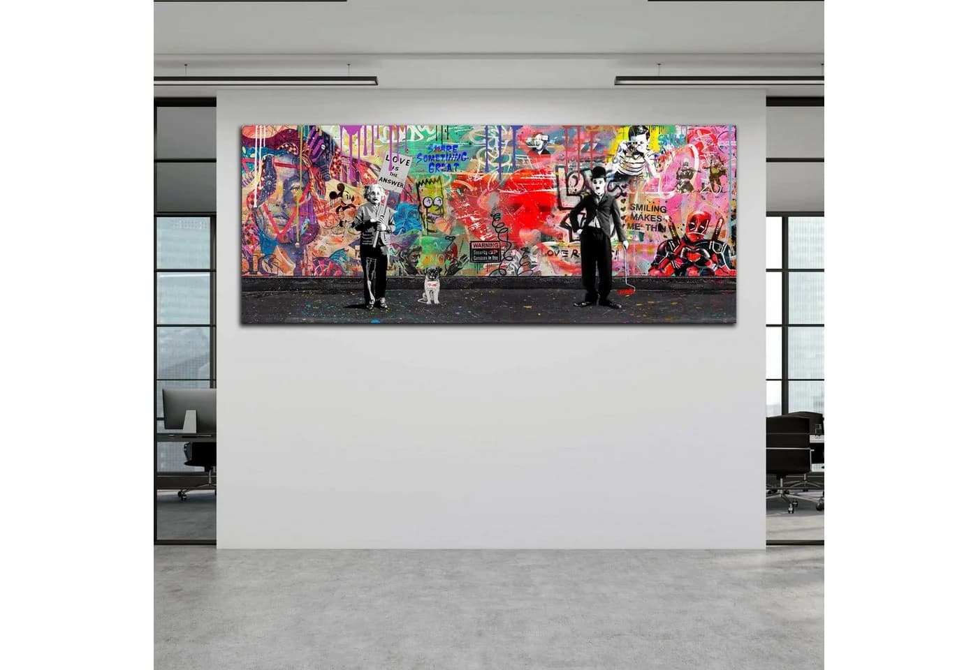 Artedinoi Leinwandbild Street Art Charlie & Albert XL Deko - Bild 3