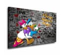 Artedinoi Leinwandbild Donald & Daisy Pop Art Wandbild Bunt Bild 2
