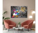 Artedinoi Leinwandbild Donald & Daisy Pop Art Wandbild Bunt Bild 3