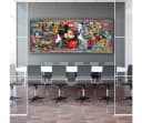Artedinoi Leinwandbild Dollar Pop Art Maus XL Leinwandbild Wandbild Deko Bild 3
