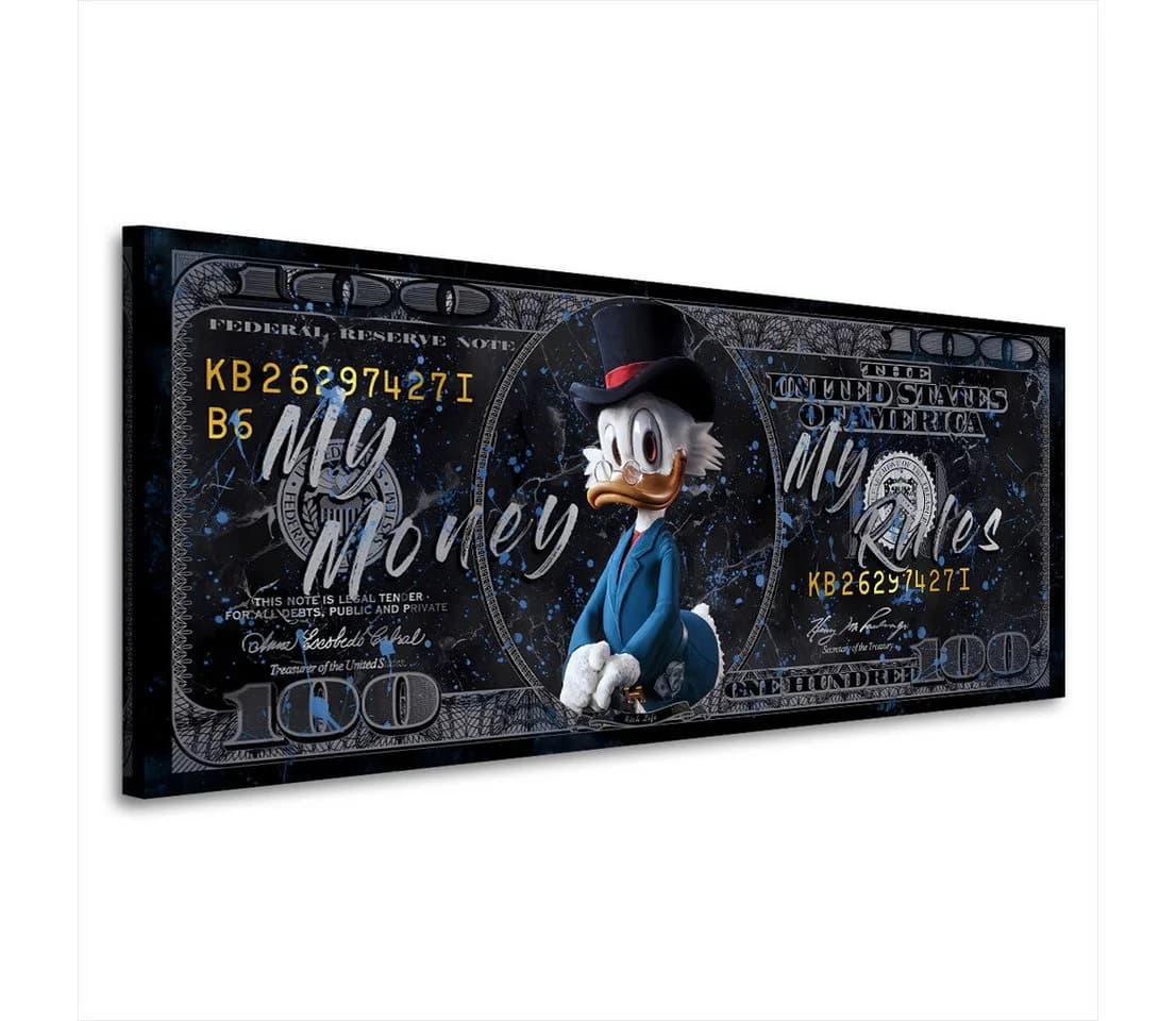 Artedinoi Leinwandbild Pop Art Comic Duck Dollar XL - Bild 2