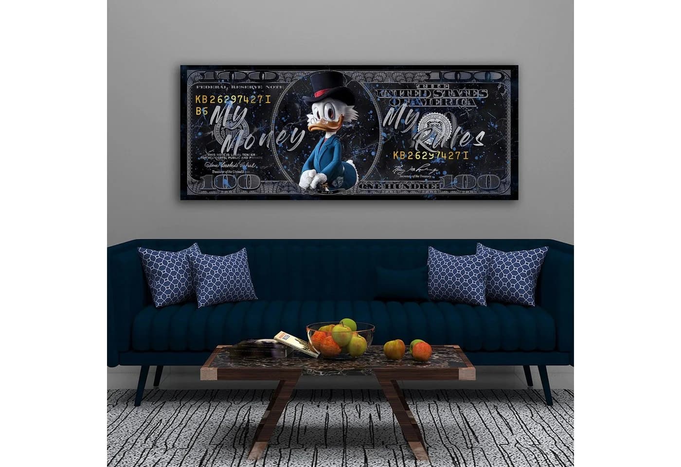 Artedinoi Leinwandbild Pop Art Comic Duck Dollar XL - Bild 3