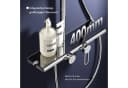 HOMELODY Duschsystem Regendusche Stangenbrause-Set 5 Modi, höhenverstellbar, 95 mm Wasserfallauslauf, verchromt Bild 1