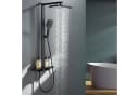 HOMELODY Duschsystem Thermostat Glasablage Schwarz Matt Bild 2