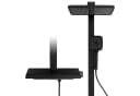 HOMELIVE Duschsystem mit Thermostat und Ablage Duschsäule mit Regendusche und Duscharmatur, mit Brausegarnitur und Kopfbrause, 30cm Kopfbraus, Schwarz Bild 2