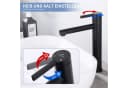 HOMELIVE Badarmatur 360° drehbarer hoher Mischbatterie Waschtischarmatur schwarz Bild 5