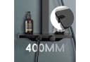 HOMELIVE Duschsystem Schwarz Matt mit Thermostat und Glasablage Bild 3